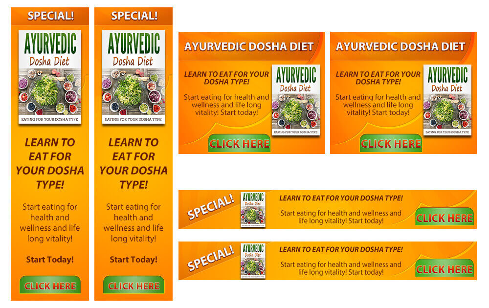 Ayurvedic Diet Banner Samples