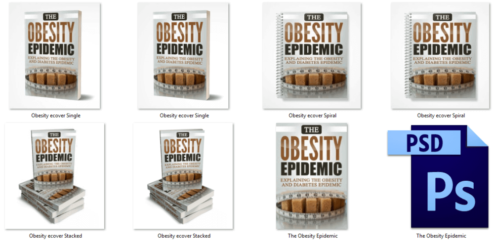 Diabetes Obesity Epidemic PLR eBook Cover Graphics