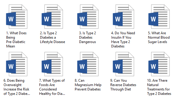 Diabetes PLR and Blood Sugar PLR Articles