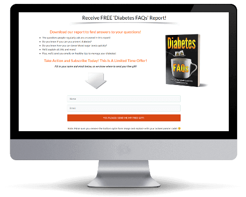 Diabetes FAQs PLR Squeeze Page