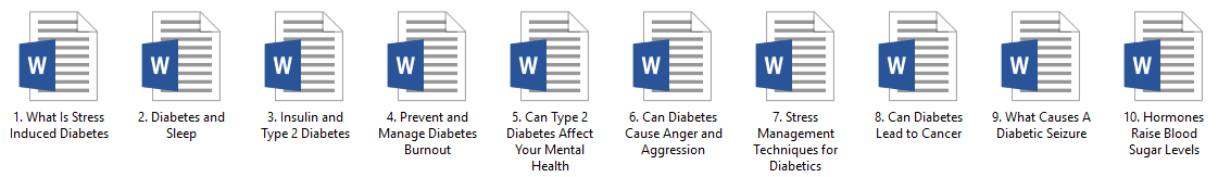 Diabetes PLR Articles
