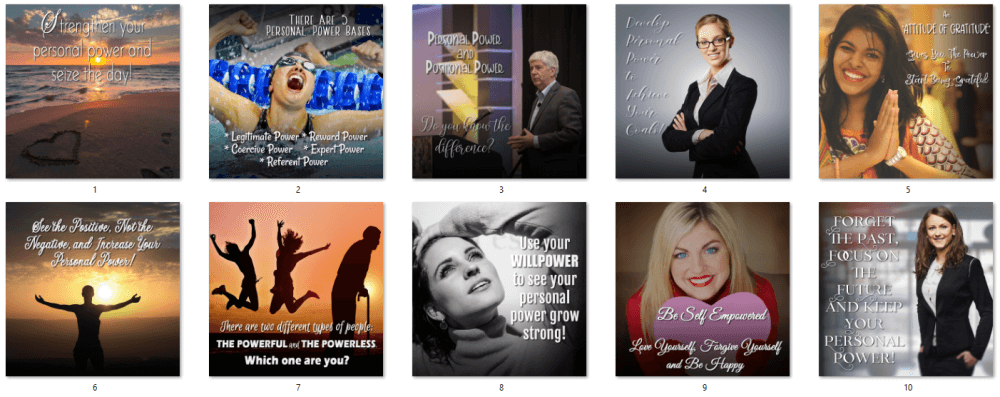 Personal Power PLR Social Posters