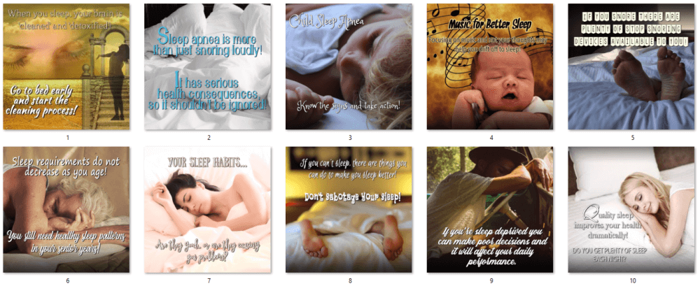 Sleep Health PLR Social Posters