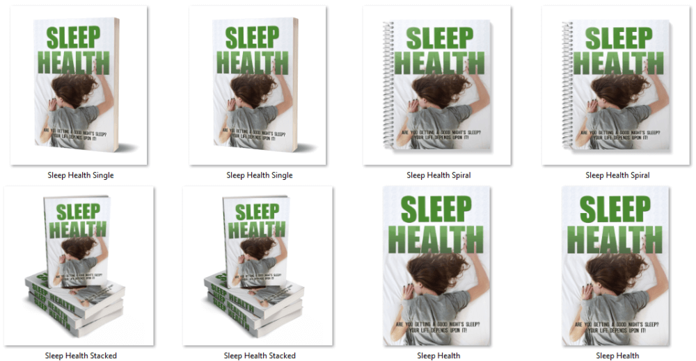 Sleep Health PLR eCover Graphics