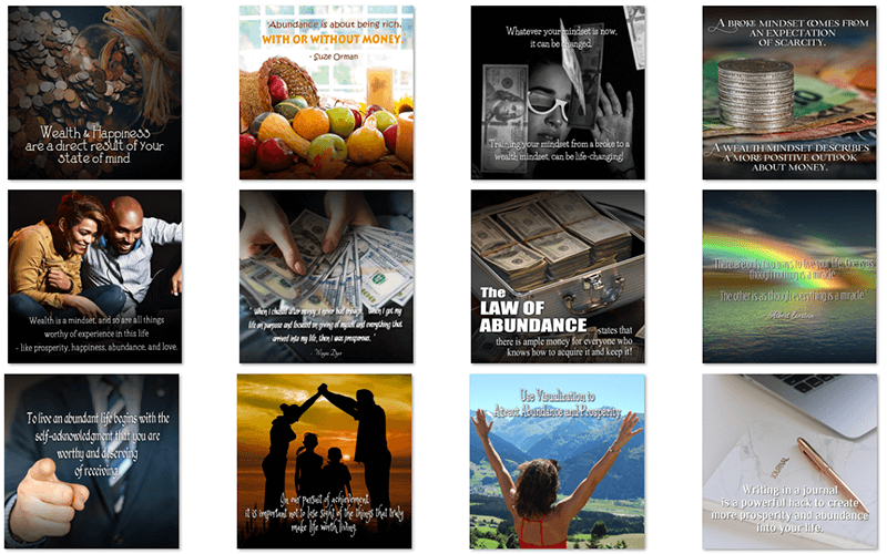 Abundance and Prosperity PLR Social Posters