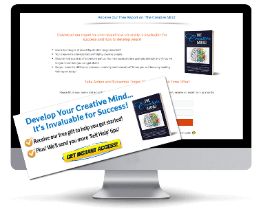 Creativity PLR Squeeze Page and CTA Graphic