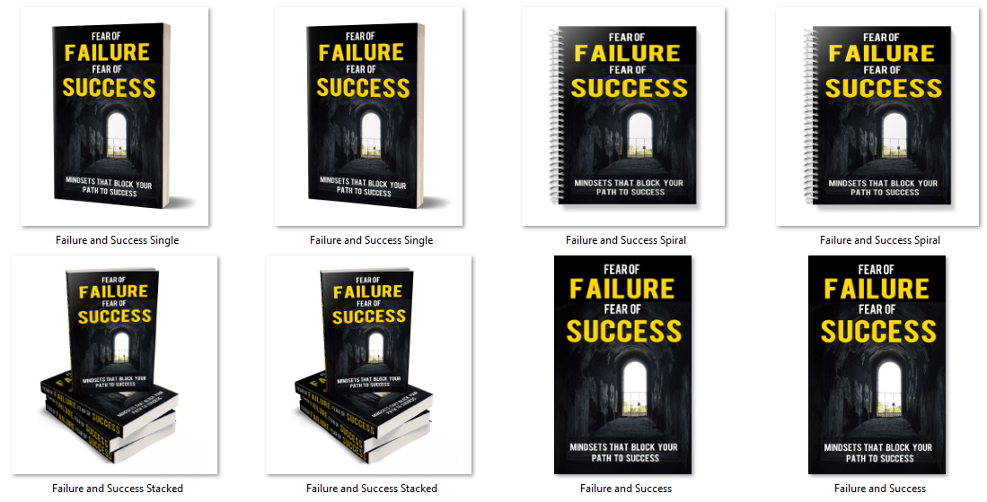 Fear of Failure, Fear of Success PLR eBook Cover Graphics