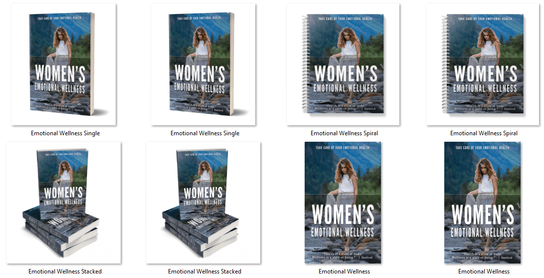 Women's Emotional Health PLR eBook Covers