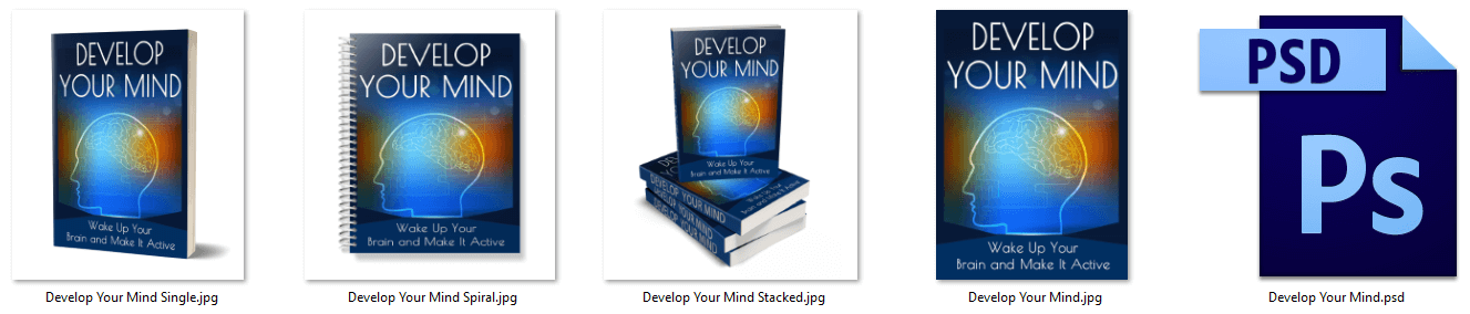 Develop Your Mind PLR eCover Graphics