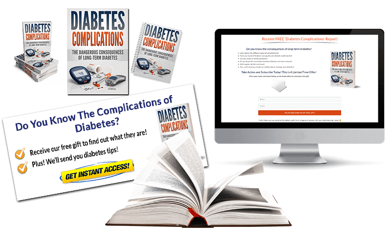 Diabetes Complications PLR Report Squeeze Page Graphic