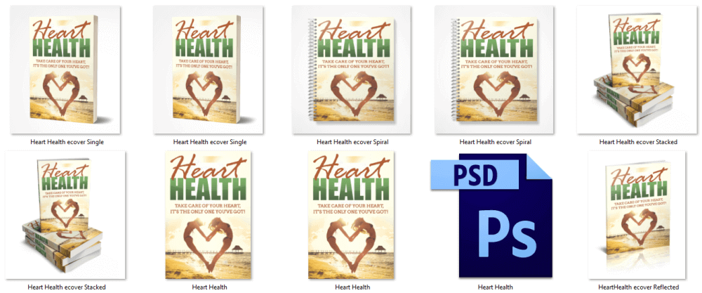 Heart Health PLR eCover graphics