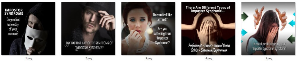 Impostor Syndrome PLR Social Posters