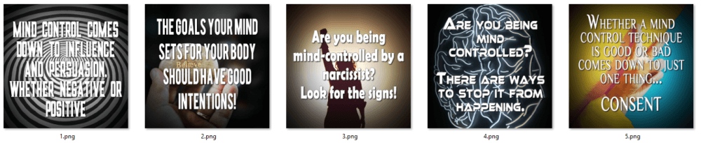 Mind Control PLR Social Posters