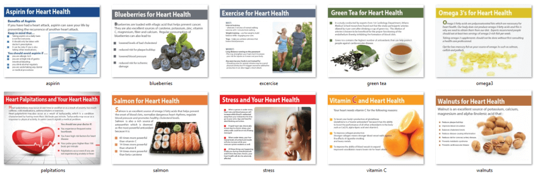 Heart Health PLR Mini-Infographics