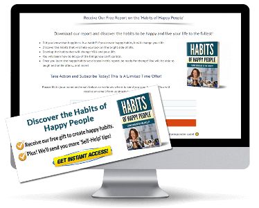 Happy People Habits PLR Squeeze Page