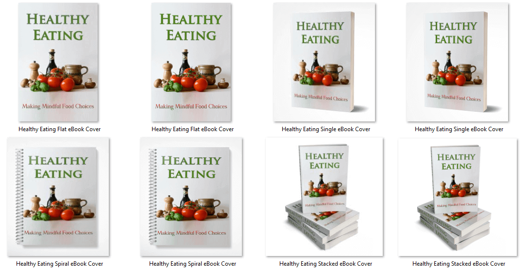 Healthy Eating PLR eCover graphics
