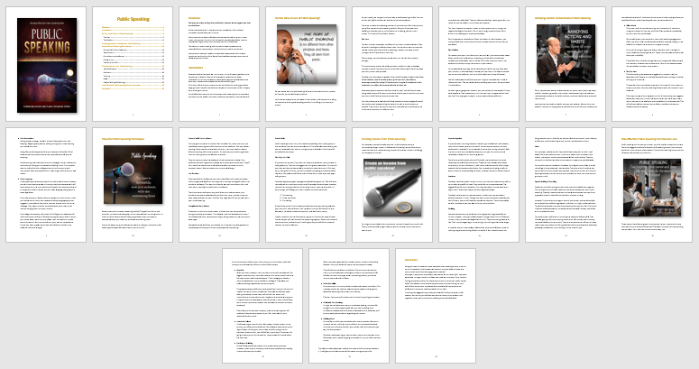 Public Speaking PLR Report
