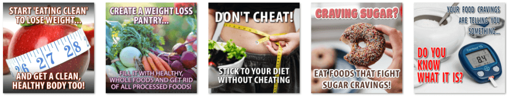 Weight Loss Diet Tips PLR Social Posters