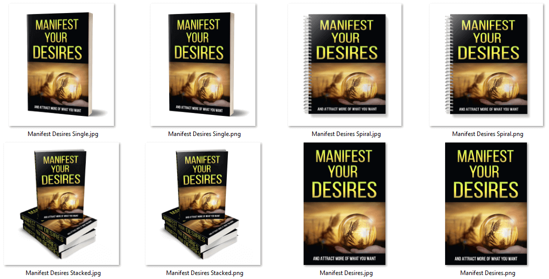 Manifest Your Desires PLR Report eCover Graphics