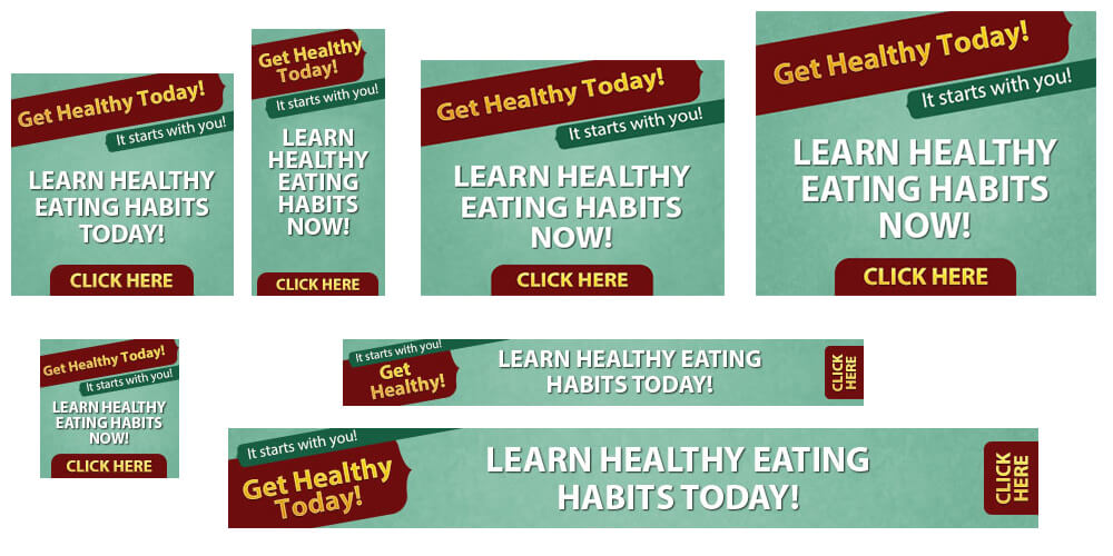 Healthy Eating PLR Bonus Banners