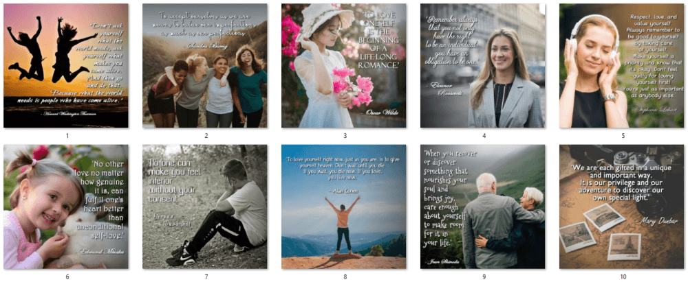 Self-Compassion PLR Bonus Posters