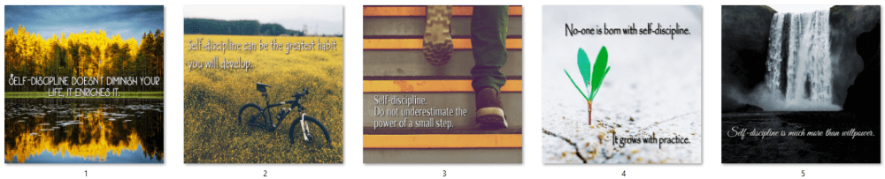 Self Discipline Social Posters