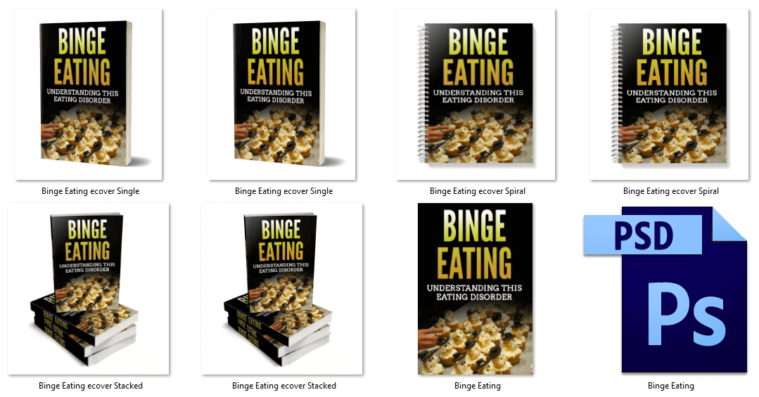 Binge Eating PLR eBook Covers