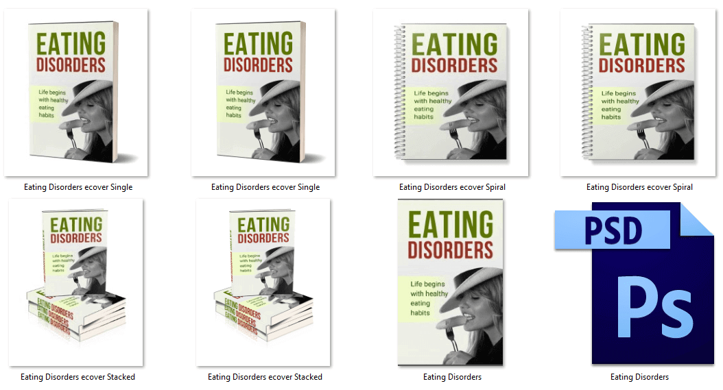 Eating Disorders PLR Report eCover Graphics