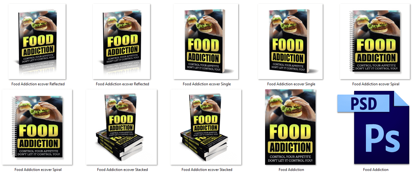 Food Addiction eBook Cover Graphics PLR