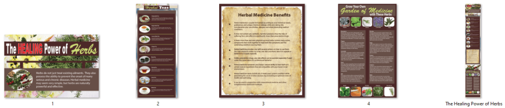 Healing Power of Herbs PLR Infographics