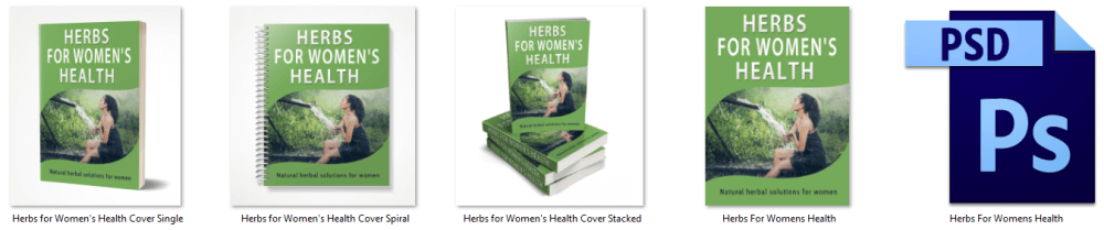 Herbs for Women's Health PLR Report eCover Graphics