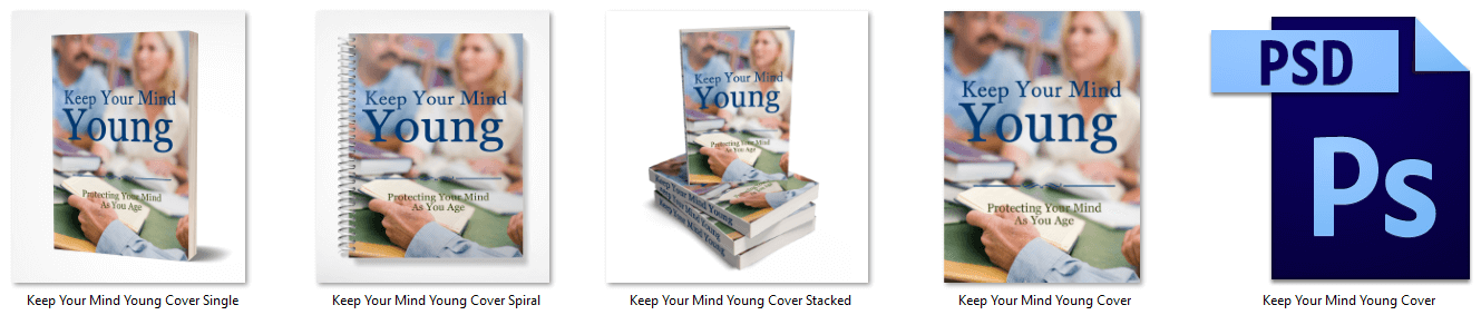 Keep Your Mind Young PLR Report eCover Graphics