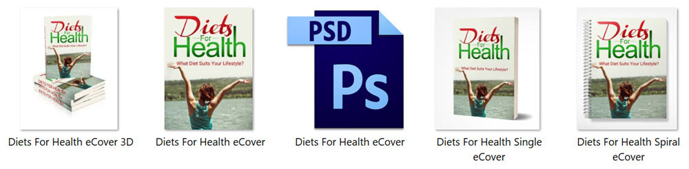 Diets For Health PLR Report eCover Graphics