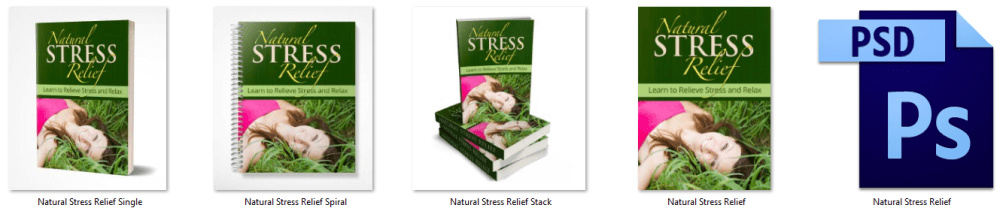 Natural Stress Relief PLR Report eCover Graphics