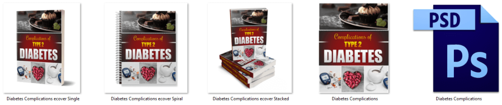 Type 2 Diabetes Complications PLR eBook Cover Graphics