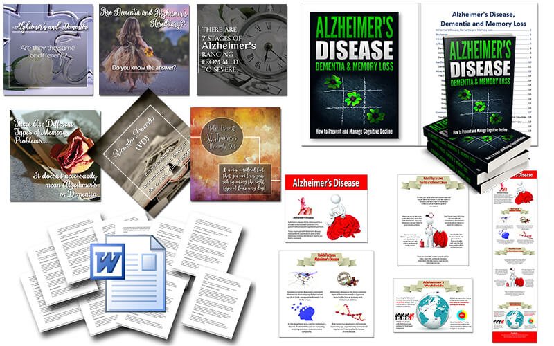 Alzheimer's, Dementia and Memory Loss PLR Package