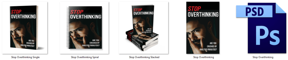 Stop Overthinking PLR eBook Cover Graphics