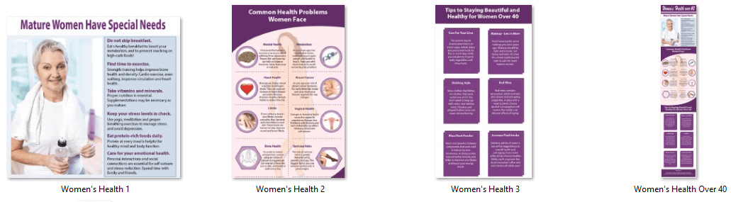 Women's Health Over 40 PLR Infographics
