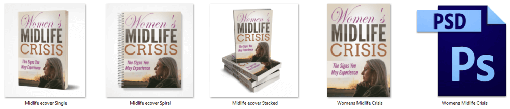 Women's Midlife Crisis PLR Report eCover Graphics