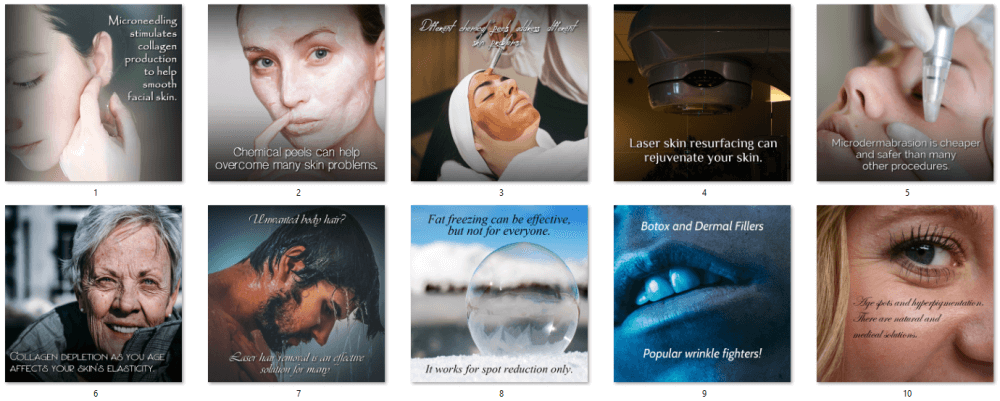 Beauty Treatments PLR Social Posters