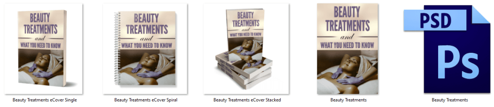 Beauty Treatments PLR eCover Graphics