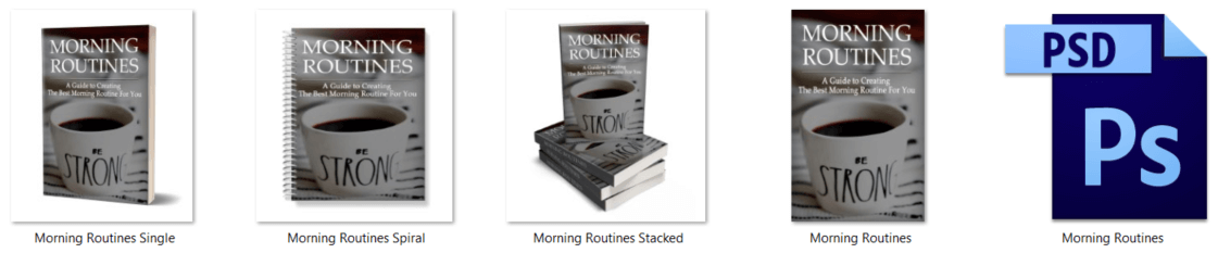 Morning Routines PLR eCover Graphics