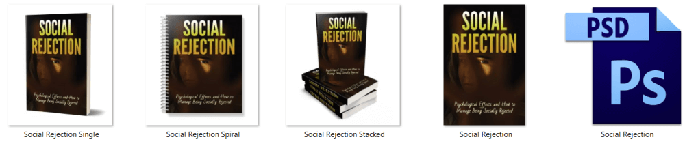 Social Rejection PLR Report eCover Graphics