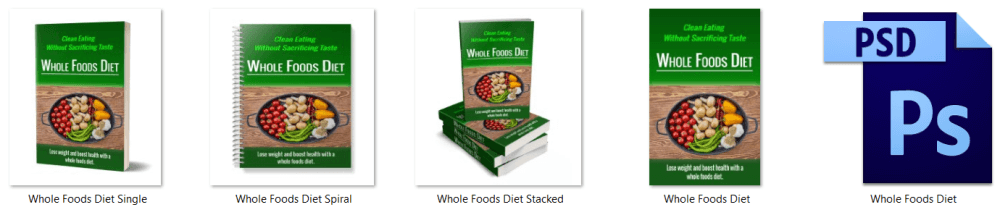 Whole Foods Diet PLR eCover Graphics