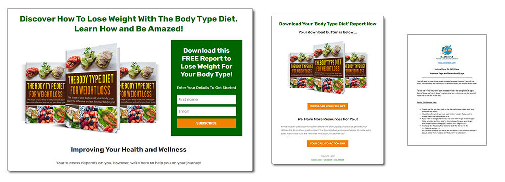 Body Type Diet PLR Report Squeeze Page