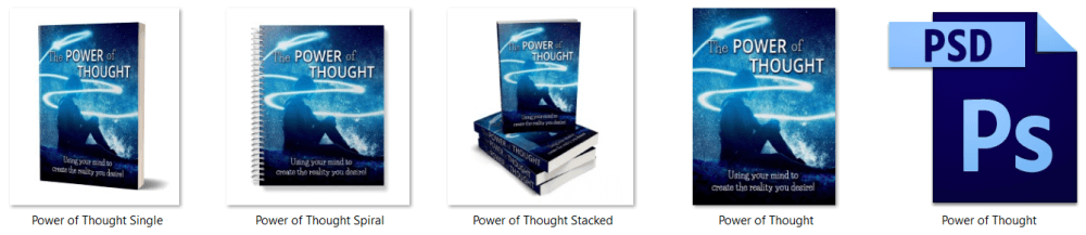 The Power of Thought PLR Report eCover Graphics