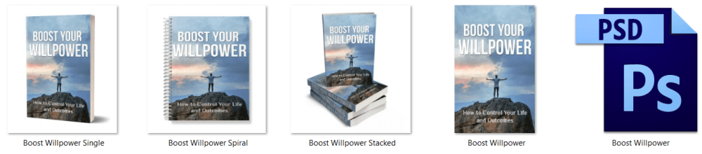 Boost Your Willpower PLR eBook Cover Graphics