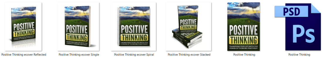 Positive Thinking PLR eBook Cover Graphics