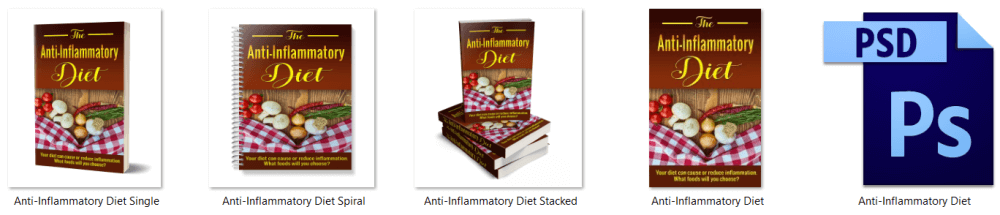 Anti-Inflammatory Diet PLR Report eCover Graphics