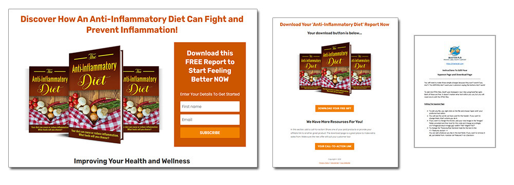 Anti-Inflammatory Diet PLR Report Squeeze Page